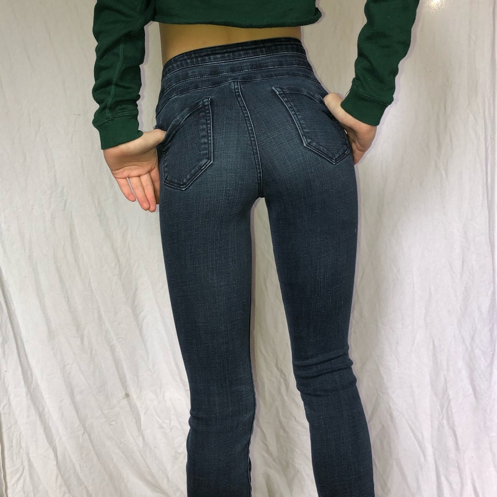 Navy Blue High Waisted Jeans